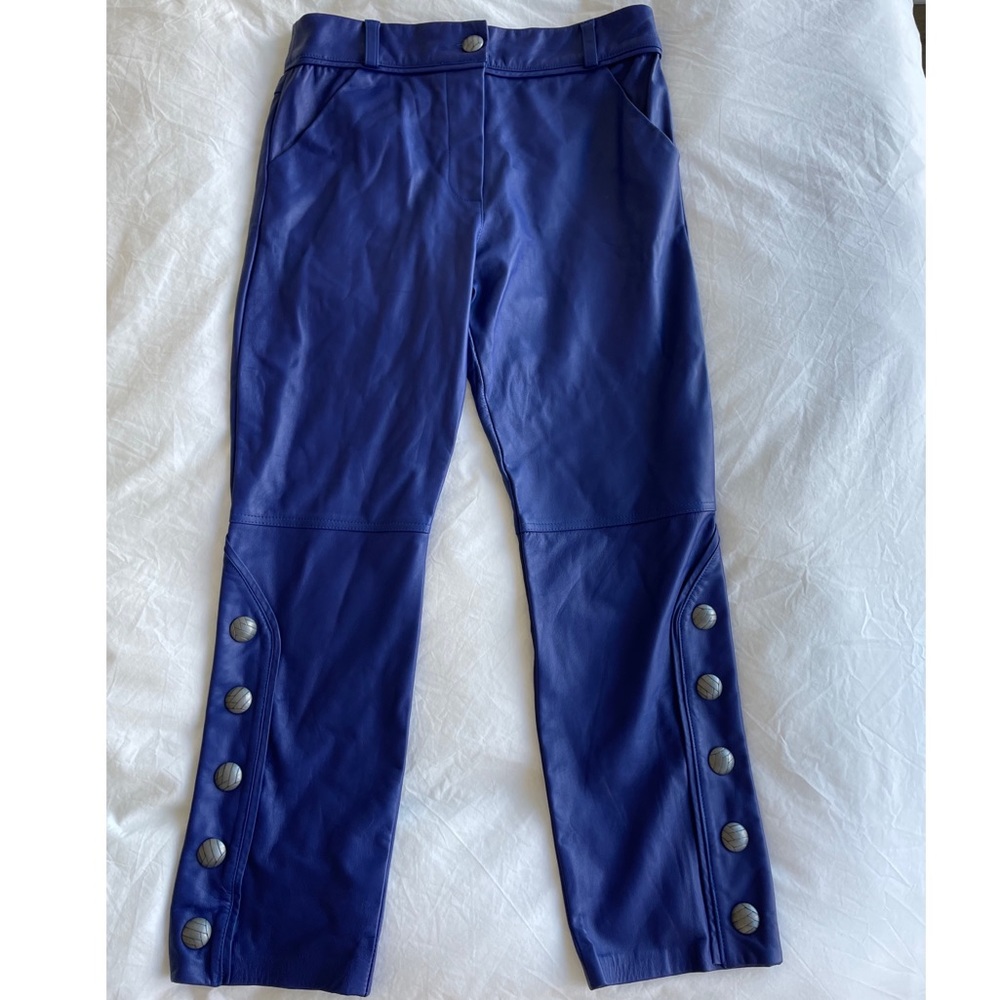 Brazilian Blue Leather Pants